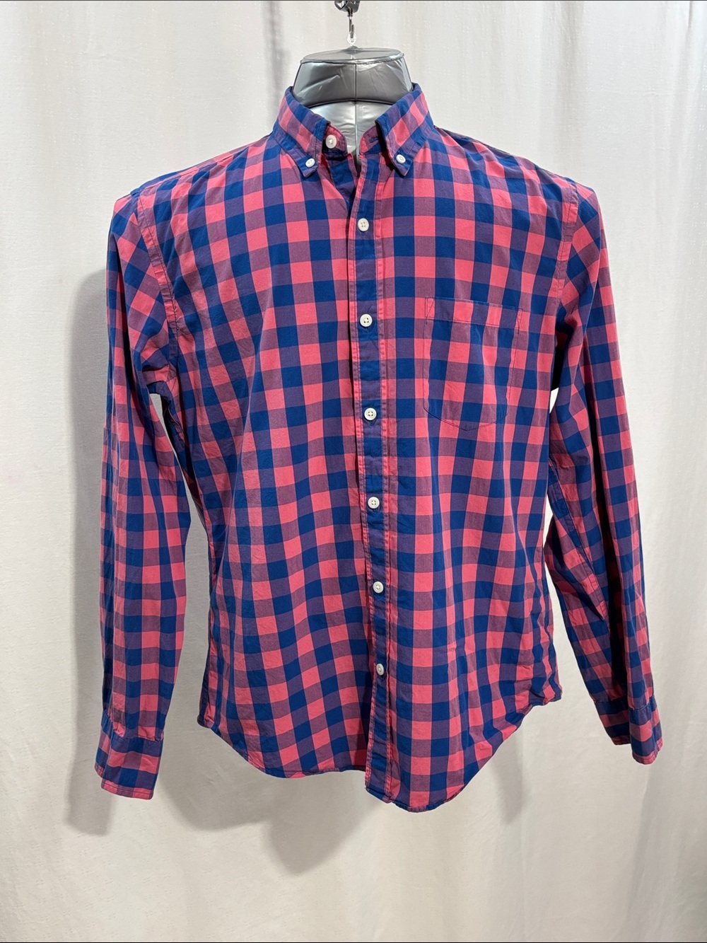 J. Crew Red and Blue Slim fit Buffalo Check Button-Down Shirt 234 every day work